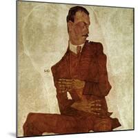 Bildnis Arthur Roessler (Portrait Arthur Roessler) 1910-Egon Schiele-Mounted Giclee Print