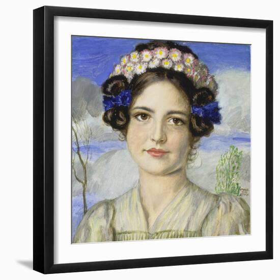 Bildnis Der Tochter Mary-Franz von Stuck-Framed Premium Giclee Print