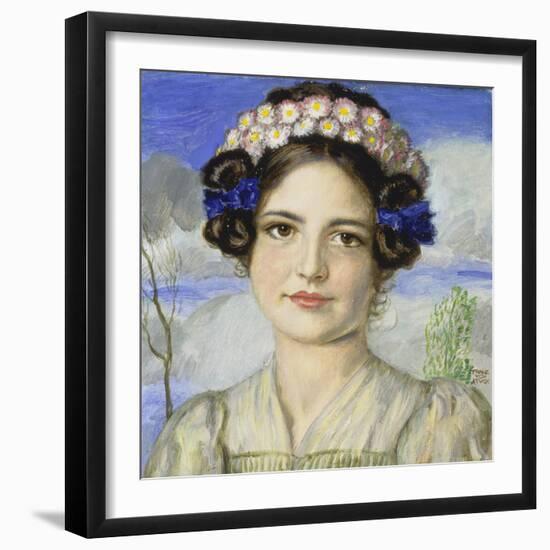 Bildnis der Tochter Mary-Franz von Stuck-Framed Giclee Print