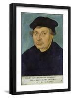 Bildnis Des Reformators Johann Bugenhagen (1485-1558)-Lucas Cranach the Elder-Framed Giclee Print