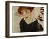 Bildnis Wally. Oil on wood (1912) 32.7 x 39.8 cm L 212.-Egon Schiele-Framed Giclee Print