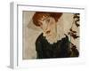 Bildnis Wally. Oil on wood (1912) 32.7 x 39.8 cm L 212.-Egon Schiele-Framed Giclee Print