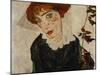 Bildnis Wally. Oil on wood (1912) 32.7 x 39.8 cm L 212.-Egon Schiele-Mounted Giclee Print