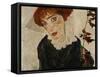 Bildnis Wally. Oil on wood (1912) 32.7 x 39.8 cm L 212.-Egon Schiele-Framed Stretched Canvas