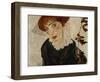 Bildnis Wally. Oil on wood (1912) 32.7 x 39.8 cm L 212.-Egon Schiele-Framed Giclee Print