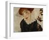 Bildnis Wally. Oil on wood (1912) 32.7 x 39.8 cm L 212.-Egon Schiele-Framed Giclee Print