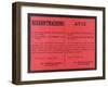 Bilingual Poster Announcing the Execution of Two Communists, 19th August 1941-null-Framed Giclee Print