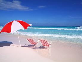 Beach Chair And Umbrella To Color