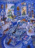 Blue Bedroom Cats-Bill Bell-Giclee Print