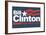 Bill Clinton For First Lady Grey Fan Sign-null-Framed Poster