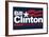 Bill Clinton For First Lady Navy Fan Sign-null-Framed Poster