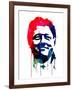 Bill Clinton Watercolor-Lora Feldman-Framed Art Print