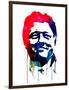 Bill Clinton Watercolor-Lora Feldman-Framed Art Print