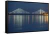 Bill Emerson Memorial Bridge, Cape Girardeau, Missouri, Mississippi River-Gayle Harper-Framed Stretched Canvas