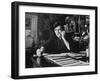 Bill Graham, Owner of Filmores East and West, Talking on Phone as He Works in His Office-John Olson-Framed Premium Photographic Print