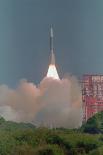 Space Shuttle Challenger Blasting off into Sky-Bill Mitchell-Laminated Photographic Print