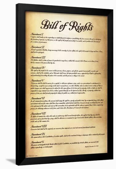 Bill of Rights - U.S.A-null-Framed Poster