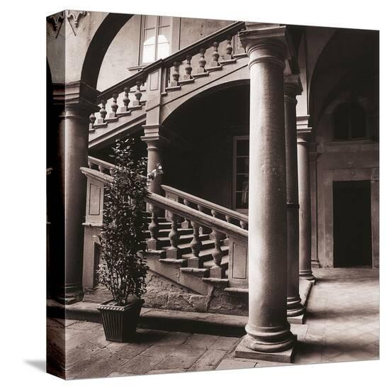 Palazzo Staircase Grand' Stretched Canvas Print Bill Philip