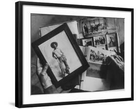 Bill Pickett, Cowboy in Framed Photo of Scrapbook of Cowhand Johnny Mullin-null-Framed Photographic Print