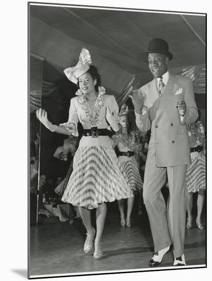 Bill Robinson A.K.A. Bojangles and Other Female Dancer Performing-null-Mounted Photographic Print