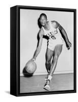 Bill Russell in His Boston Celtics Uniform in 1958-null-Framed Stretched Canvas