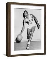 Bill Russell in His Boston Celtics Uniform in 1958-null-Framed Photo