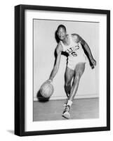 Bill Russell in His Boston Celtics Uniform in 1958-null-Framed Photo