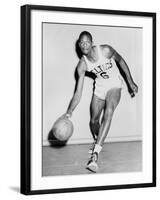 Bill Russell in His Boston Celtics Uniform in 1958-null-Framed Photo