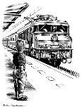 Child Train Safety, Artwork-Bill Sanderson-Photographic Print