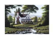 Covered Bridge-Bill Saunders-Stretched Canvas