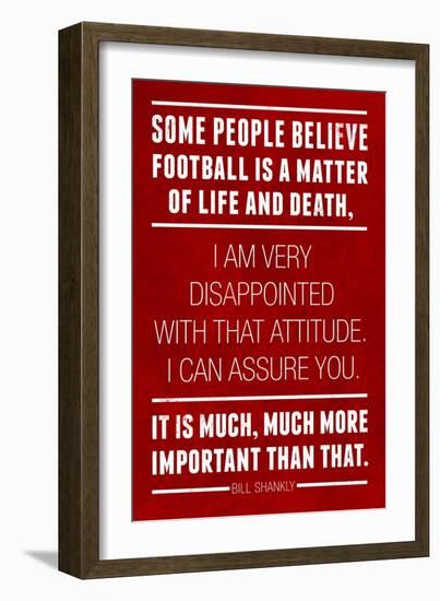 Bill Shankly Football Quote Sports-null-Framed Art Print