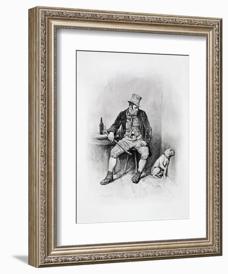 Bill Sikes and his dog, c1894-Frederick Barnard-Framed Giclee Print