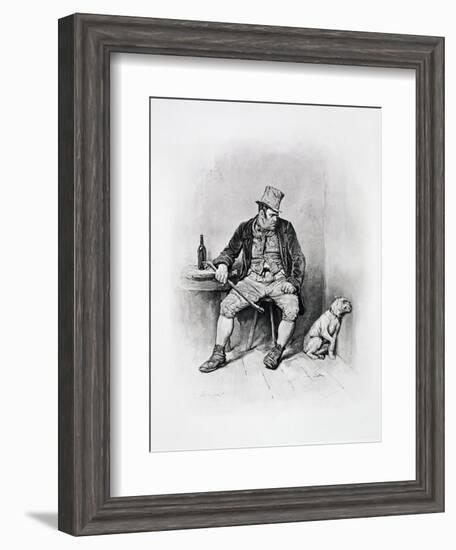 Bill Sikes and his dog, c1894-Frederick Barnard-Framed Giclee Print