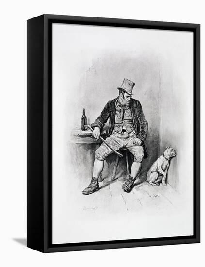 Bill Sikes and his dog, c1894-Frederick Barnard-Framed Stretched Canvas