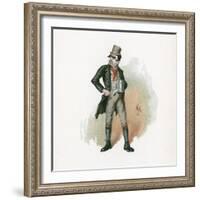 Bill Sikes, Illustration from 'Character Sketches from Charles Dickens', C.1890 (Colour Litho)-Joseph Clayton Clarke-Framed Giclee Print