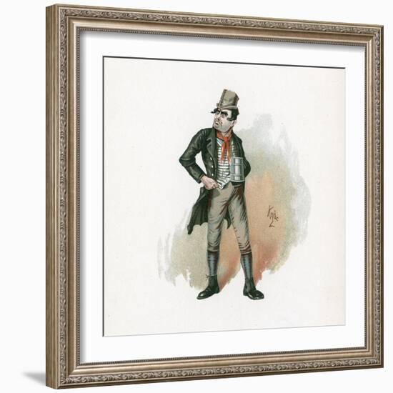 Bill Sikes, Illustration from 'Character Sketches from Charles Dickens', C.1890 (Colour Litho)-Joseph Clayton Clarke-Framed Giclee Print