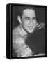 Bill Smith Winning Gold in the 400m Freestyle Swimming Race at the 1948 London Olympics-null-Framed Stretched Canvas