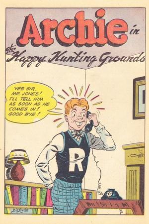 Archie Comics Retro: Archie Comic Panel Happy Hunting Grounds (Aged)