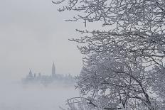 Canada, Ottawa, Ottawa River. Parliament Buildings Seen Through Fog-Bill Young-Photographic Print