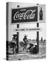 Billboard Advertising Coca Cola at Outskirts of Bangkok with Welcoming Sign "Welcome to Bangkok"-Dmitri Kessel-Stretched Canvas