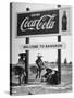 Billboard Advertising Coca Cola at Outskirts of Bangkok with Welcoming Sign "Welcome to Bangkok"-Dmitri Kessel-Stretched Canvas