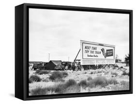 Billboard Camp, 1938-Dorothea Lange-Framed Stretched Canvas