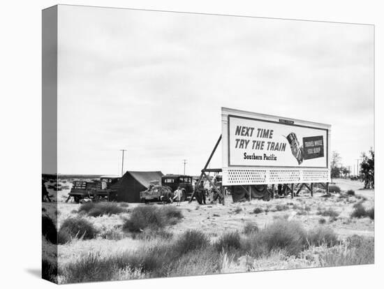 Billboard Camp, 1938-Dorothea Lange-Stretched Canvas