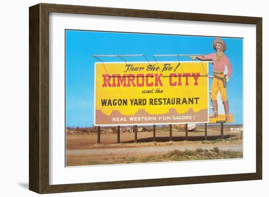 Billboard for Rimrock City-null-Framed Art Print