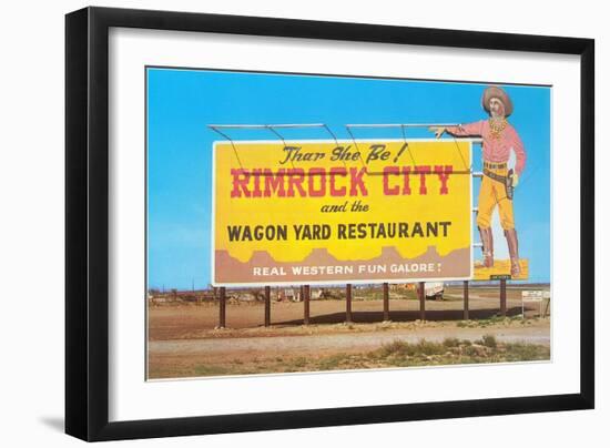 Billboard for Rimrock City-null-Framed Art Print