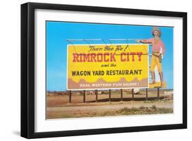 Billboard for Rimrock City-null-Framed Art Print