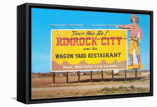 Billboard for Rimrock City-null-Framed Stretched Canvas