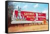 Billboard for Savings, Rabbits-null-Framed Stretched Canvas