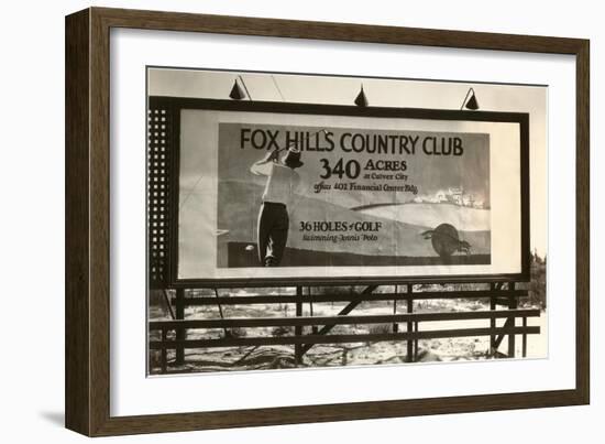 Billboard, Fox Hills Country Club, Golf-null-Framed Art Print
