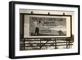 Billboard, Fox Hills Country Club, Golf-null-Framed Art Print